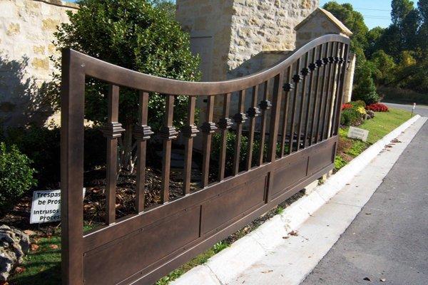 Driveway iron fence