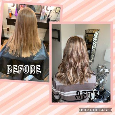 Highlights, red lowlights and cut by Mackenzie