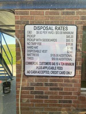 Disposal Rates