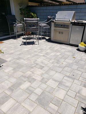 Backyard pavers installed by Home Pros. July,  2021