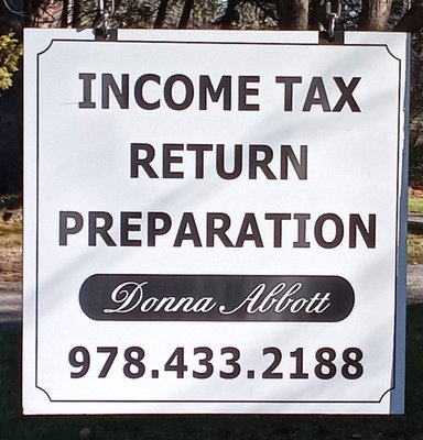 Donna Abbott Income Tax Return Preparation