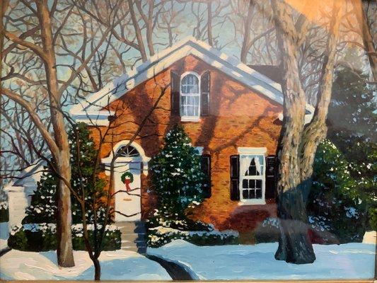 Three Ten Bed & Breakfast original painting by local artist Lee Funderberg winter 1987