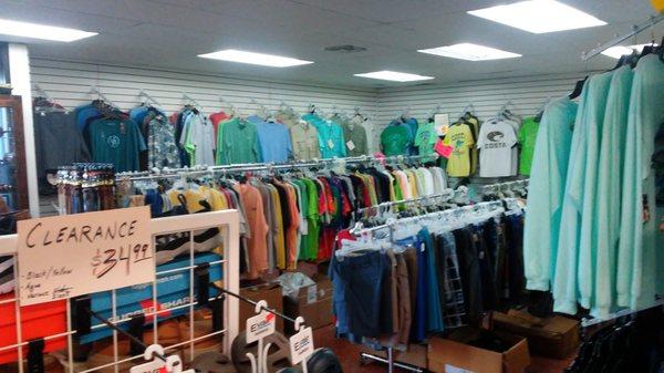 Large selection of fishing, boating or just everyday apparel from brands like Yeti, Costa, Bimini Bay, Under Armour & more!