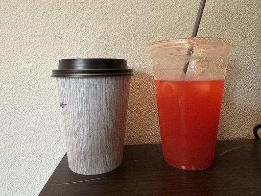 My "medium" drink on the left compared to a 16oz from another place