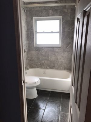 After bathroom remodel.