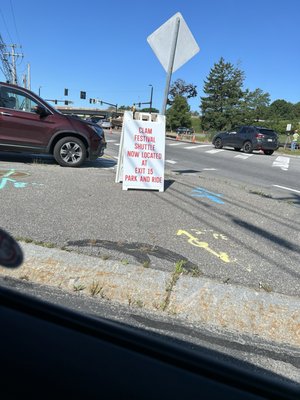 This is the sign I saw at The Garmin place. But I was on my way to the visitor center anyway.