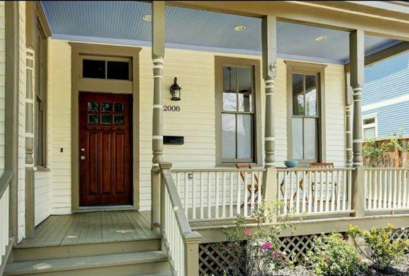 Front Porch Rebuilt to 1880 Standards