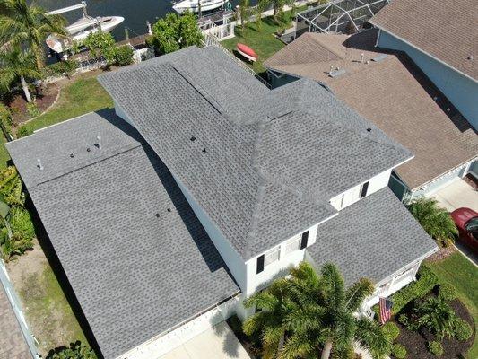 Harbor Roofing Roof Replacement GAF Pewter Gray