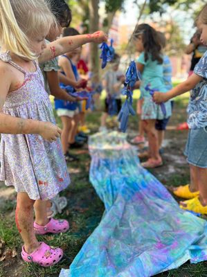 Summer camp sensory and process art fun