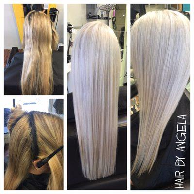 Bling, bling blonde! Hair by Angela