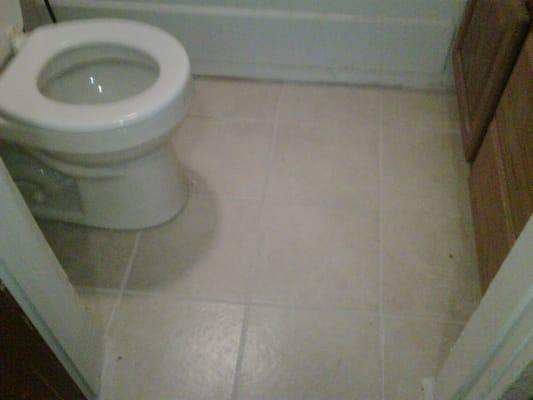 bathroom tiling job & toilet installation