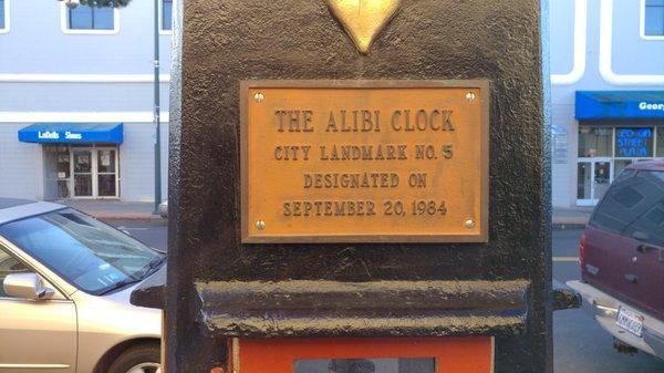 The Alibi Clock in downtown Vallejo, CA