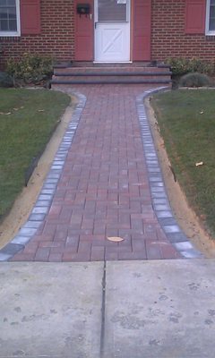 My approach walkway under construction  by ELITE  LANDSCAPING