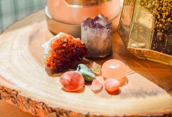 Various crystals used in readings and meditation