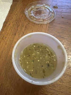 Yummy green sauce.