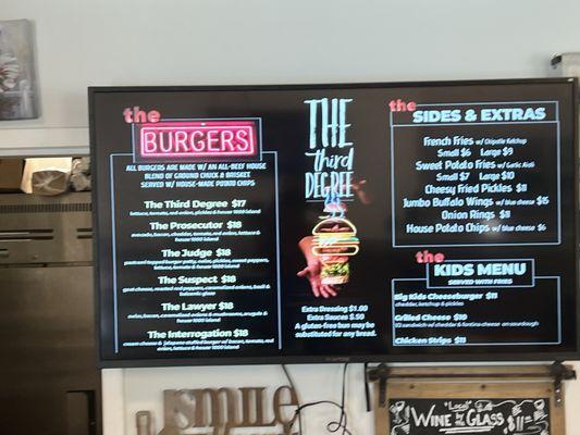 Burger menu