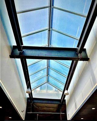 Skylight transformation by Window Innovations. Professional tinting for improved aesthetics and efficiency. Contact us today!