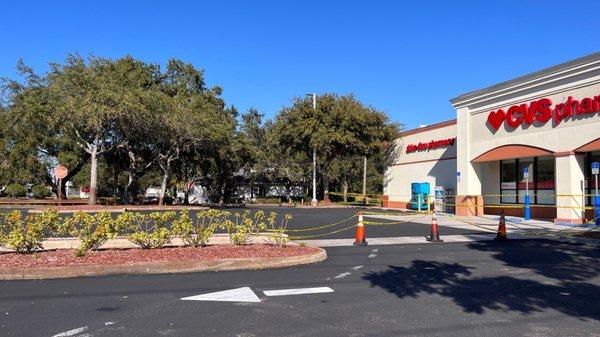 Paving the parking lot!