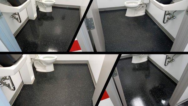 Strip & wax of a VCT floor