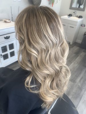 Blonde with brown low lights