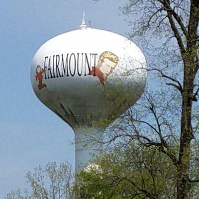 You can see the local water tower from the park