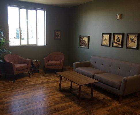 4th floor waiting area at 1417 NW 54th Street.