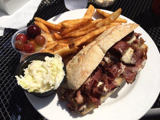 Pastrami sandwich with fries. Oh so good.