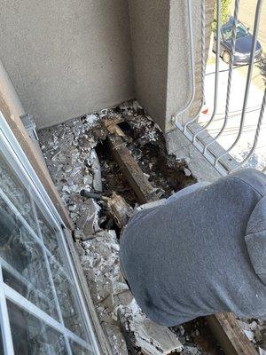 Balcony tile repair