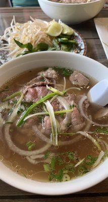 Beef and meatball pho!