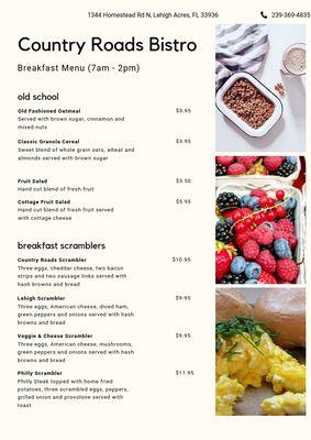 Breakfast Menu 1/4