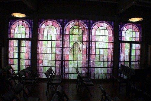 Stained glass.