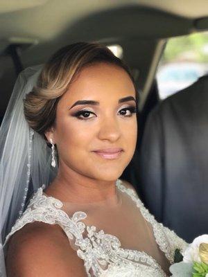 Bridal hair and make up. On the go weddings.