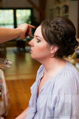 Bridal makeup application