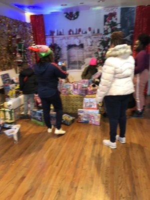 Christmas toy giveaway and brunch