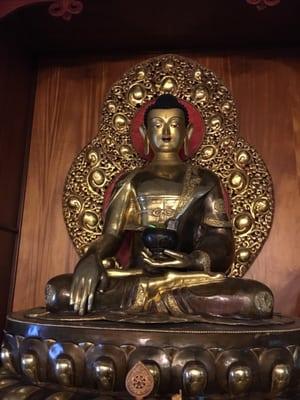 Life sized Buddha in the shrine room.