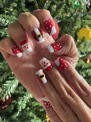 Holiday nails by Cathy!