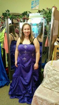 Liz said "yes to the dress" at Cinderella's Formal Dress Rental!