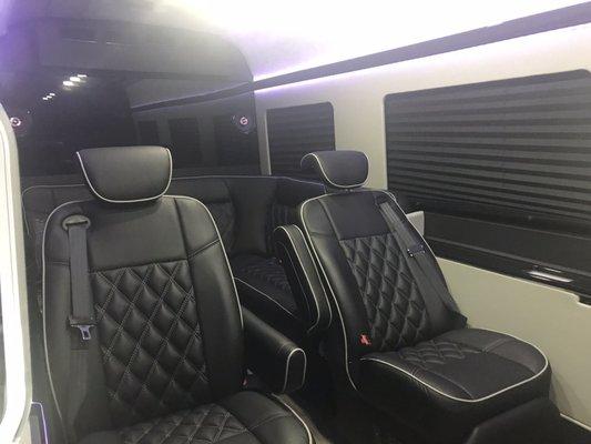 Inside Sprinter limo