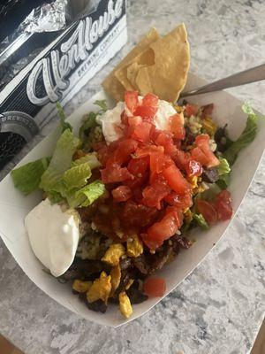 A "burrito bowl" made from HTB Burrito Pack kit!