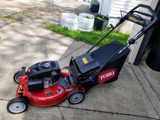 Bought this new Toro after having my previous Toro mower last 18 years. Buy Toro!