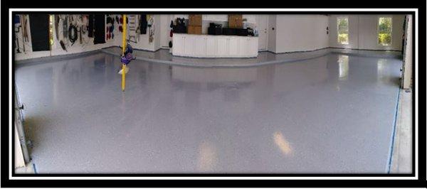 FLOOR CARE: AFTER - EPOXY PAINTED