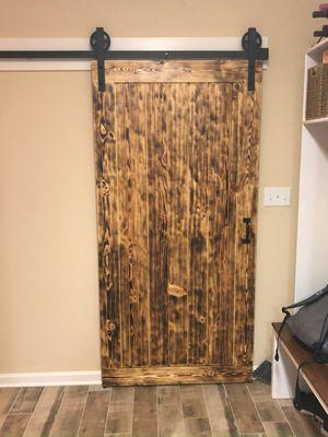 Custom sliding barn door build and install.