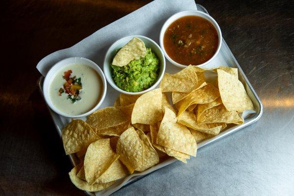 Triple Play- Queso, Guac, & Salsa