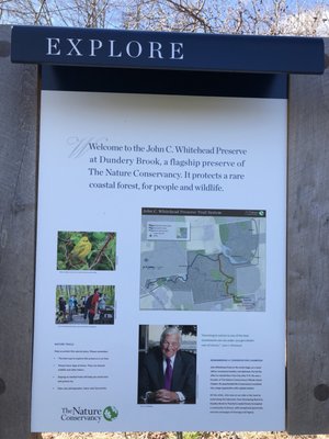 Town story at the beginning of the trail