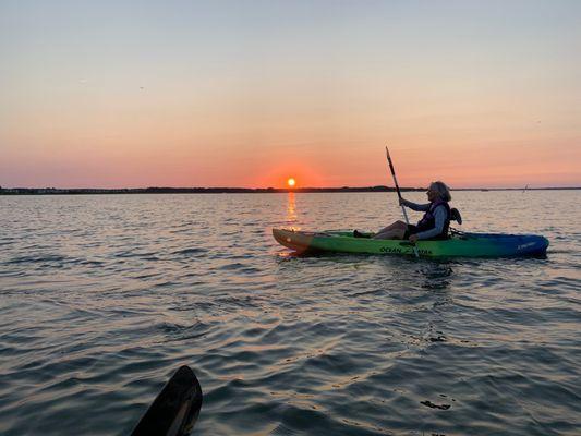 Sunset kayak trip eco-bay