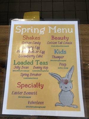 spring menu