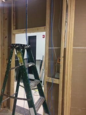 Construction Project for 2 New Classrooms in a school wiring for intercom system