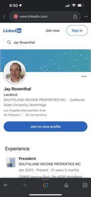 Jay Rosenthal - owner of Southland Income Properties