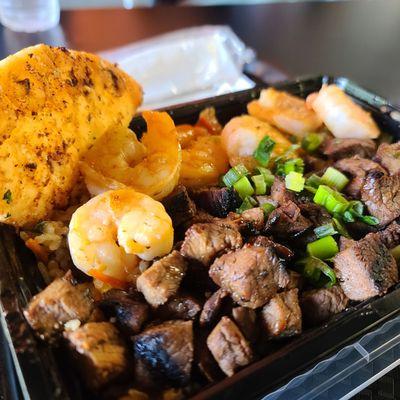 Steak and shrimp hibachi