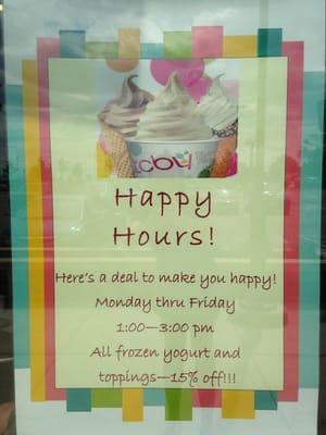 TCBY Thornton Happy Hour